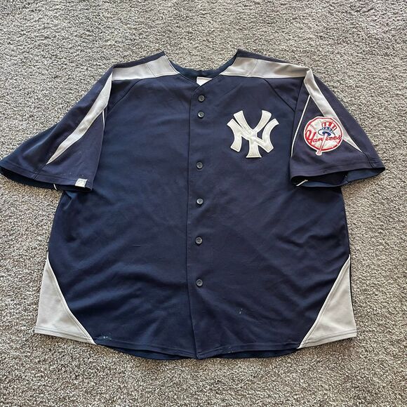Vintage Y2K Majestic New York Yankees Derek Jeter Jersey Mens XL MLB Baseball - Picture 1 of 9
